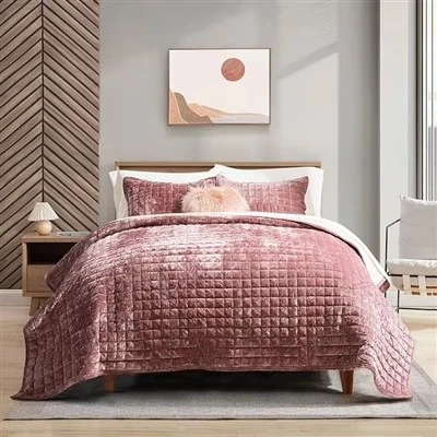 Set Quilt Sulam Baldu Mewah